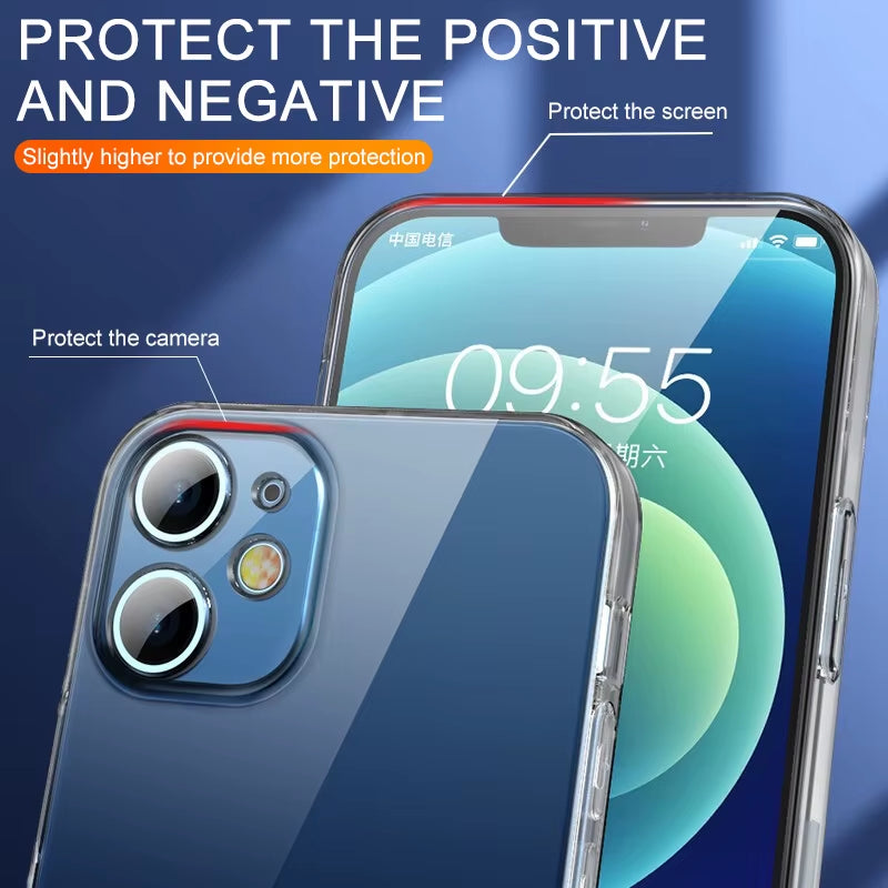 Ultra Thin Clear Phone Case for Iphone 11 12 13 14 15 16 17 Pro X XR XS Max Mini 7 8 plus Silicone Soft Transparent Back Cover