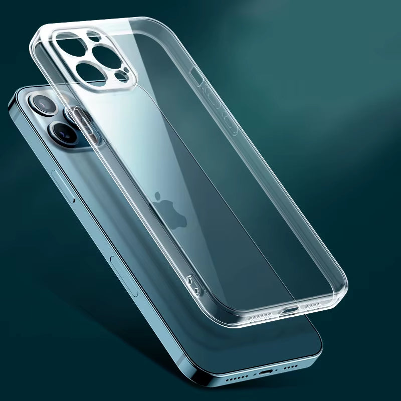 Ultra Thin Clear Phone Case for Iphone 11 12 13 14 15 16 17 Pro X XR XS Max Mini 7 8 plus Silicone Soft Transparent Back Cover